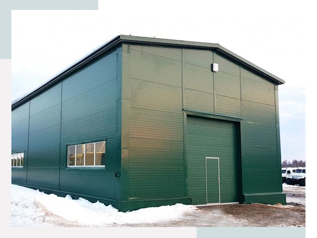 Двускатные ангары в Устях-Куте