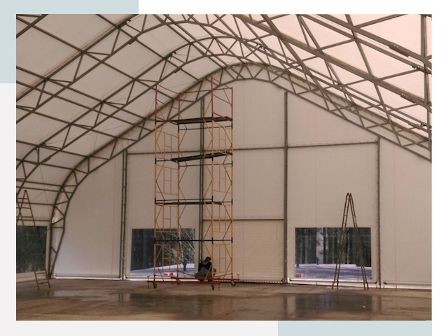 Шатровые ангары в Устях-Куте