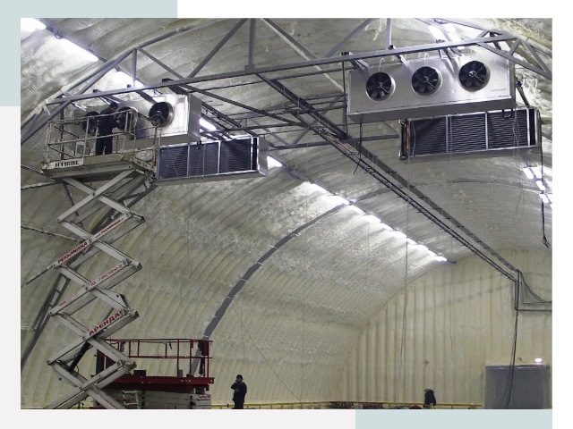 Оснащение ангаров в Устях-Куте