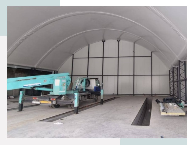 Внутреннее оснащение ангаров в Устях-Куте