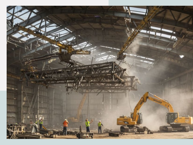 Демонтаж ангаров в Устях-Куте от 618 руб. за м²