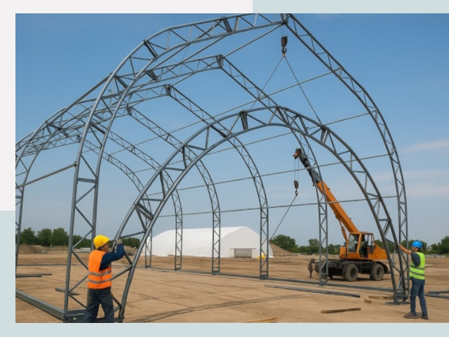 Монтаж ангаров в Устях-Куте от 618 руб. - Надежно и быстро